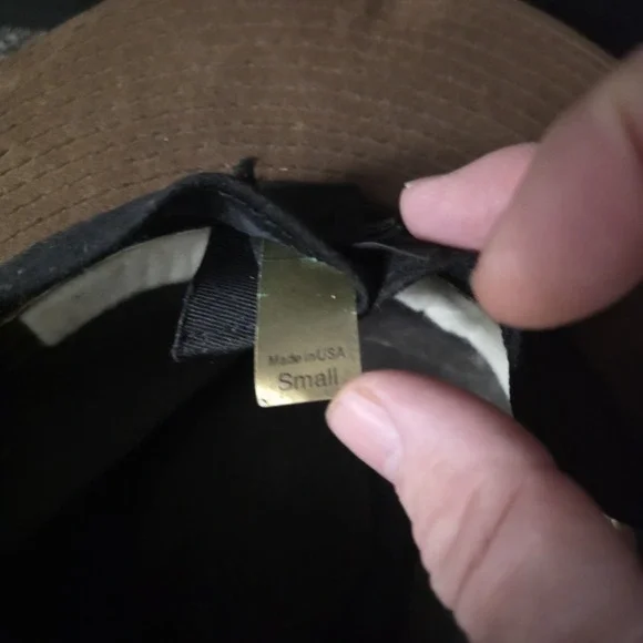 Tin Cloth Packer Hat‎ Oil Finish Waxed Canvas Leather Chin Strap Made USA Small - Picture 11 of 12